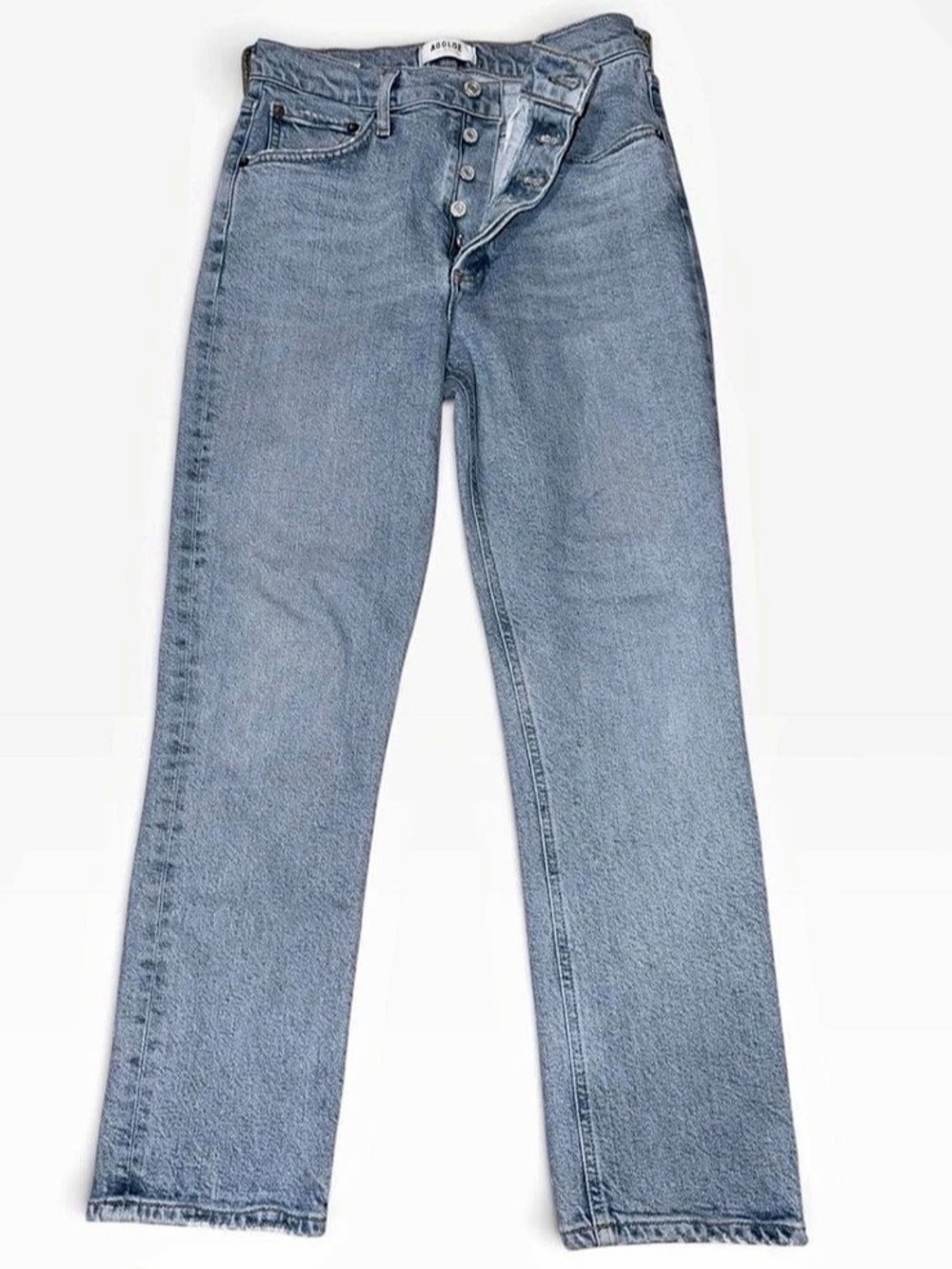 AGOLDE 90's Pinch Waist High Rise Straight Jeans in Blue